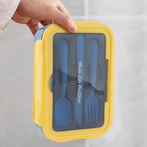 Bento Boxes, 1100 ML Bento Lunch Box With Utensils, Insulated Lunch Bag, Durable for On-the-Go Meal, BPA-Free and Food-Safe Materials(With Bag) Gift