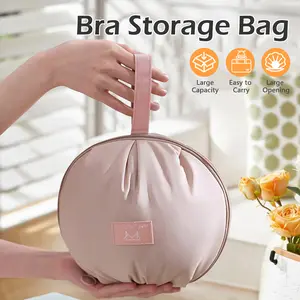 1 Count bra storage bag, in pink color, a ladies' travel underwear storage box, durable storage bag for daily and travel use