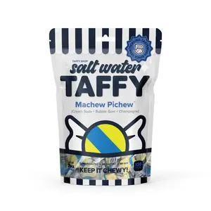 Taffy Shop, Machew Pichew Salt Water Taffy - Cream Soda, Bubblegum & Champagne Flavored Soft, Sweet & Chewy Candy