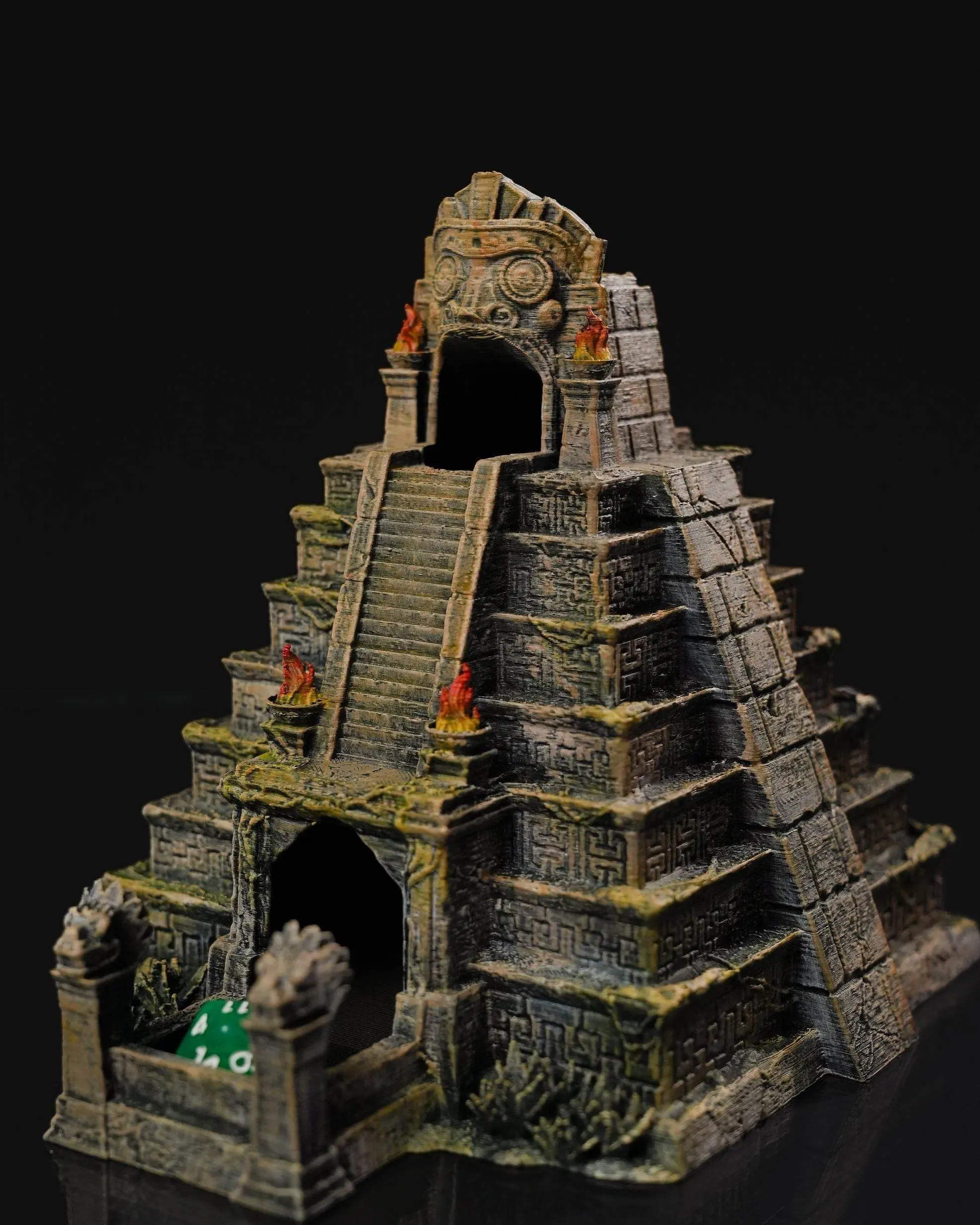Ancient Temple Dice Tower - Home Decor Statue, Fantasy Gaming Mystical Accent for Immersive Play Experiences