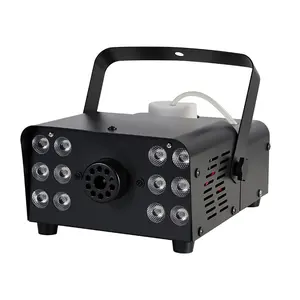 Fog Machine, Smoke Machine for Party, 1000W With 12 RGB LED Lights & Strobe Effect With Wireless Remote Control For Wedding Stage Halloween