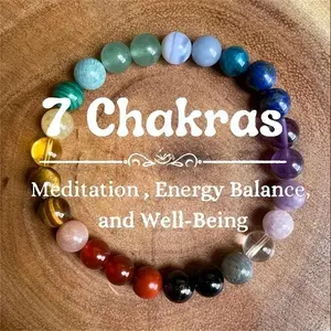 1pc Colorful 7 Stone Beads Beaded Bracelet Elegant Handmade Hand String Jewelry For Women Men