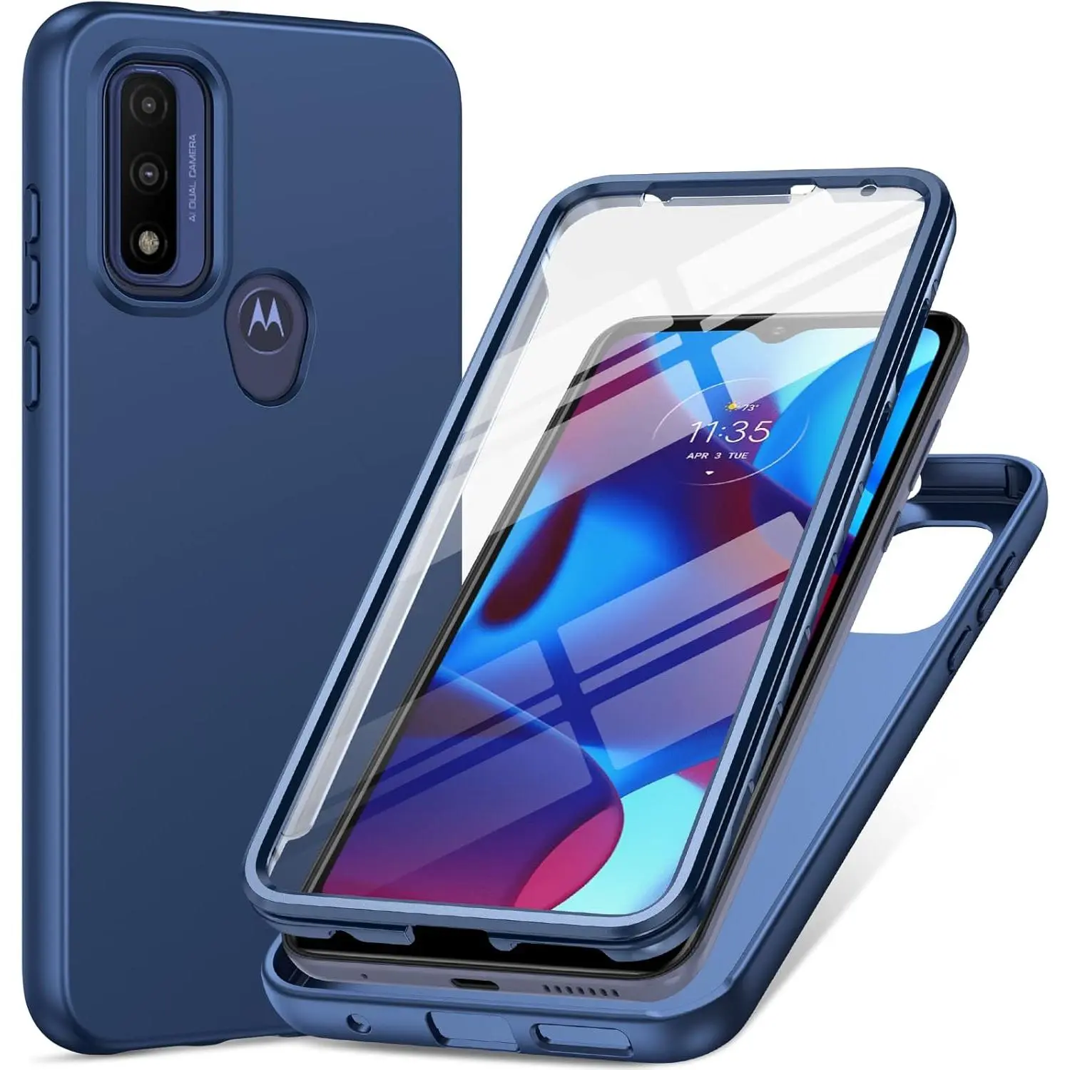 for Motorola -G Pure Phone Case: G Play 2023 | G Power 2022 Matte Case 360  Full Protection - Rugged Bumper Sturdy Shockproof Drop Protective TPU Cell  Phone Cover Woman Men (Blue) - TikTok Shop