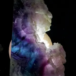 4.5" Blue and Purple Fluorite Tower with druzy
