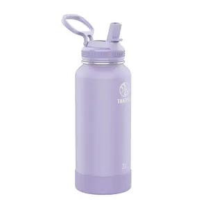 Takeya 32oz Actives Stainless Steel Insulated Water Bottle with Straw Lid,