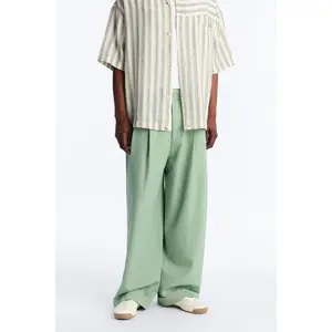 Relaxed Daycation Stripe Button Up Shirt - Green/combo