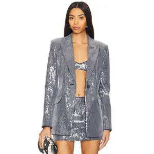 Camila Coelho Mori Blazer in Midnight Blue