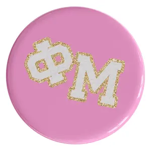 Phi Mu Varsity Letter Sorority Button