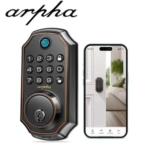 LLAVIN INTELIGENTE PARA EL HOGAR,Candado con Huella, Cerrojo con Teclado, Control por App, Alimentación