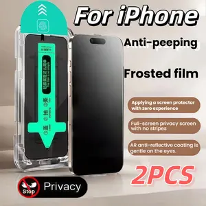 2-Pack Anti-Spy Tempered Glass Screen Protector for Apple Air/17promax/17e/16e/15plus/14pro/13/12/11/x/XS/XR/XS Max, 9h Hardness, Durable, Dust-Free, Easy Install