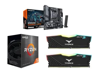 Motherboard CPU Memory Combo -  GIGABYTE B550M GAMING X WIFI6 Bundle with  AMD Ryzen 5 5500  and Team Group TF3D416G3200HC16FDC01