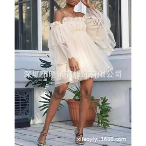Women��s 2025 Sexy Bra Style Mini Dress �C Solid Color High Waist Party Dress