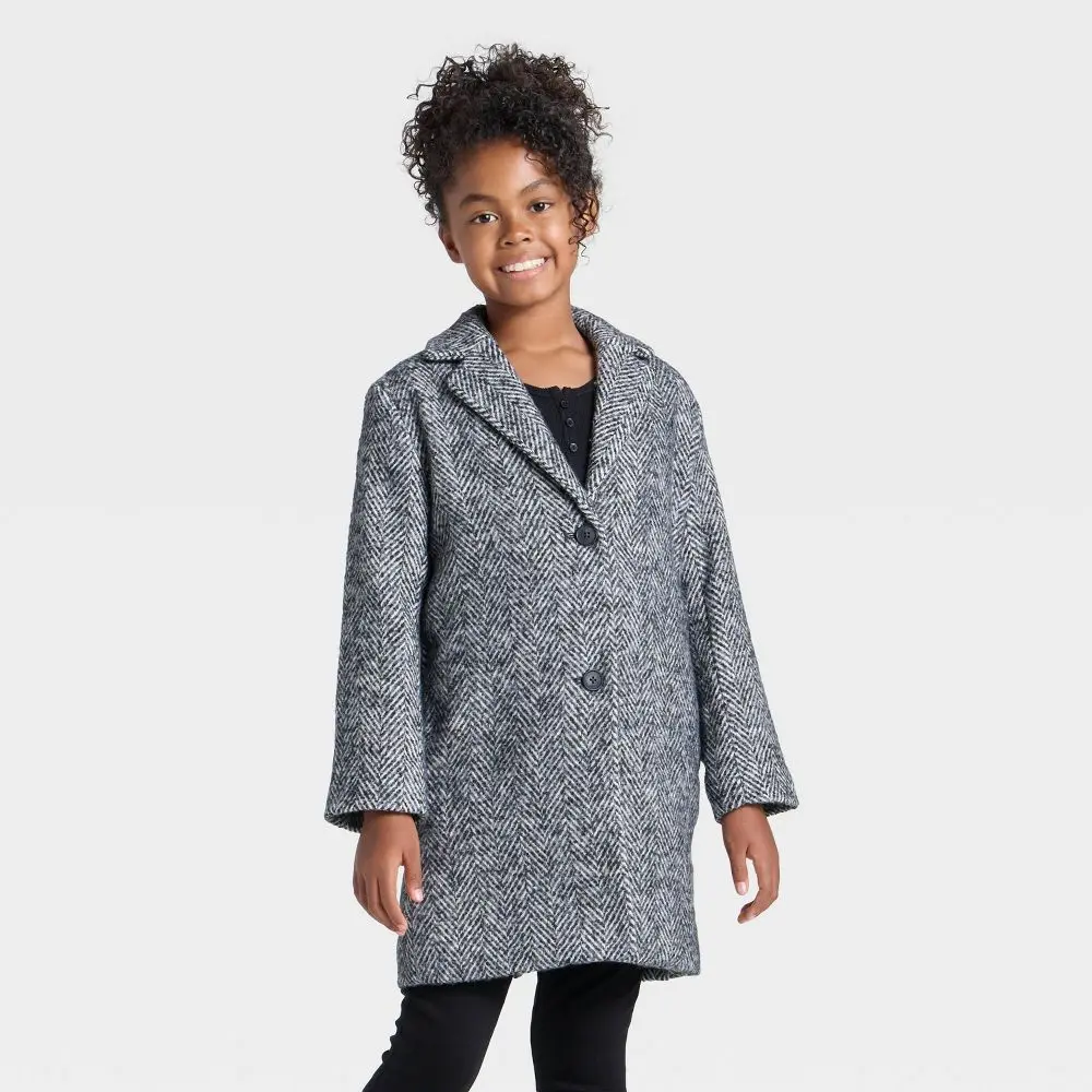 Girls' Faux Wool Jacket - Cat & Jack