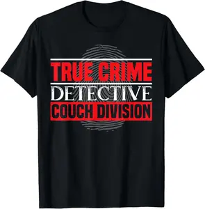 100% cotton Unisex Documentary True Crime Lover SteMi Apparel Unisex-Adults Black True Crime Detective Couch Division T-Shirt