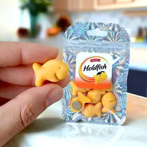 Goldfish Magnets, Set of 6 Pcs, Funny Fridge Magnets, Holdfish, Goldfish Crackers Lovers Gift Idea