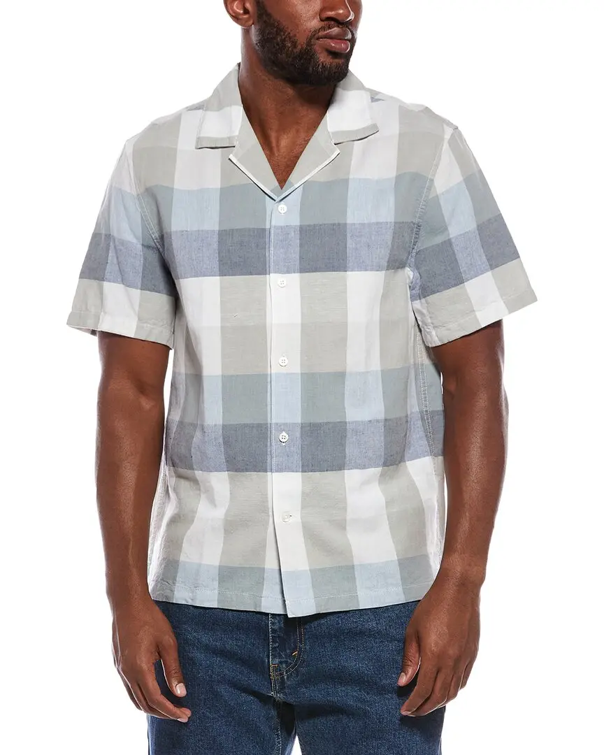Madewell Short Sleeve Button Up Linen-Blend Shirt