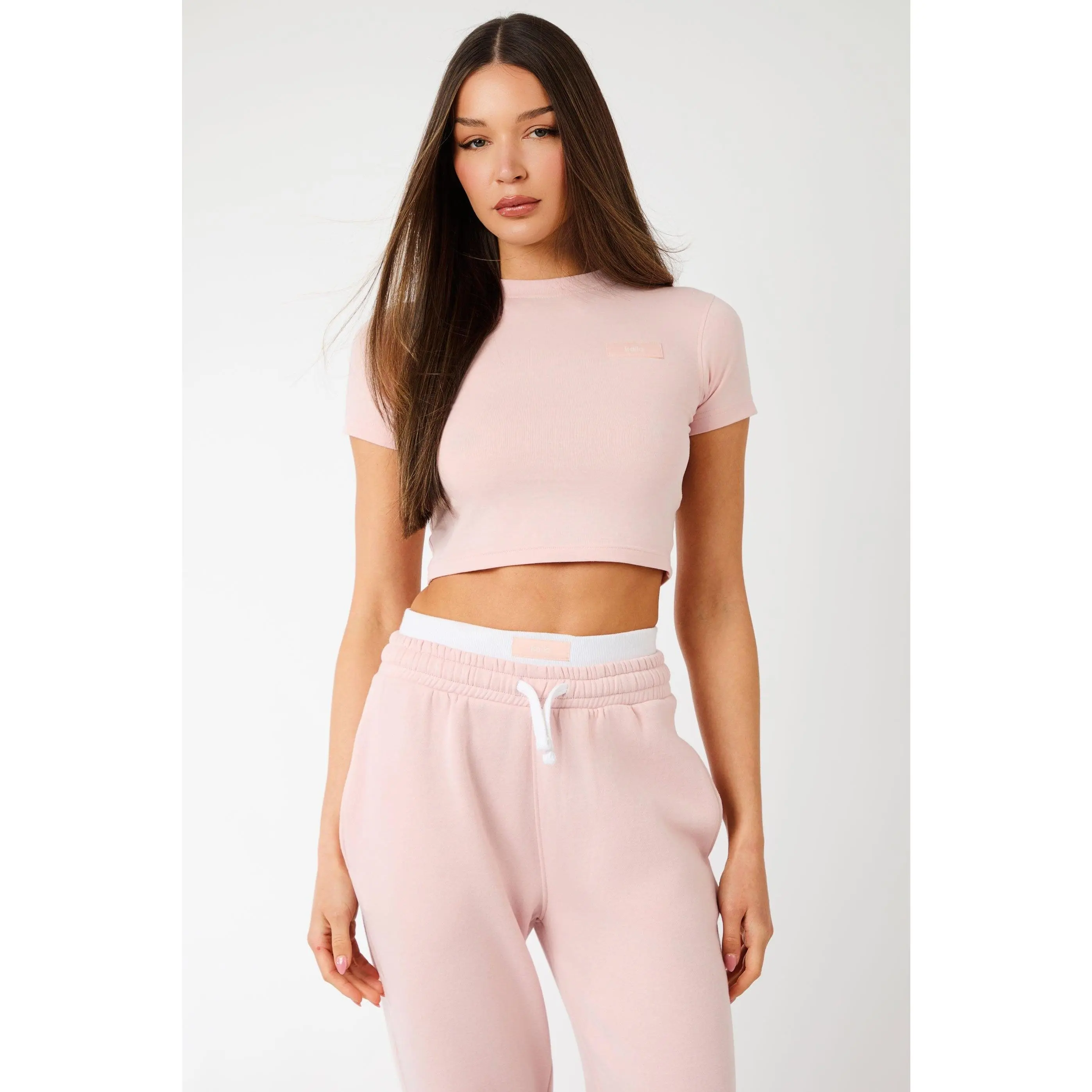 Kaiia Label Logo Baby Tee Dusty Pink