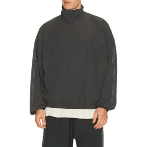Fear of God ESSENTIALS Half Zip Track Jacket in Iron Grey