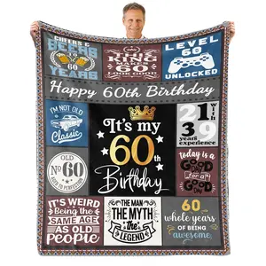 1PC 60th birthday gifts for men, birthday blanket, 60th birthday gifts for men, 60th birthday gift ideas, 60th birthday gifts for men