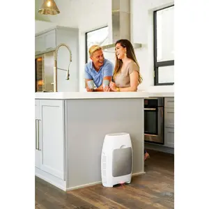 EYEVAC Air 2-In-1 Air Purifier/Deodorizer & Touchless Vacuum Automatic Dustpan - Ultra Fast & Powerful - Covers 600 Sq ft - Corded Canister Vacuum, Bagless, Automatic Sensors, 1000 Watt