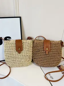 Fashionable Handwoven Straw Bag, Perfect for Vacation Beach, Daily Use, Mother's Day Easter Valentine's Birthday Gift