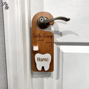Tooth Fairy Door Hanger for Kids Handwritten Fill in Gift Ideas for Girls Boys Home Decor Love Heart Shaped Household Essentials Perfect Gift for Children's Day Christmas Decorations