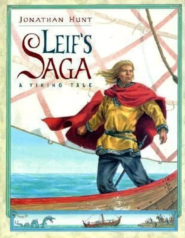 Used English Hardcover Book - Leif's Saga: A Viking Tale by Jonathan Hunt, 1.06 lb, 1000 ad, Explores Author's Journey, Celebrates Viking Spirit