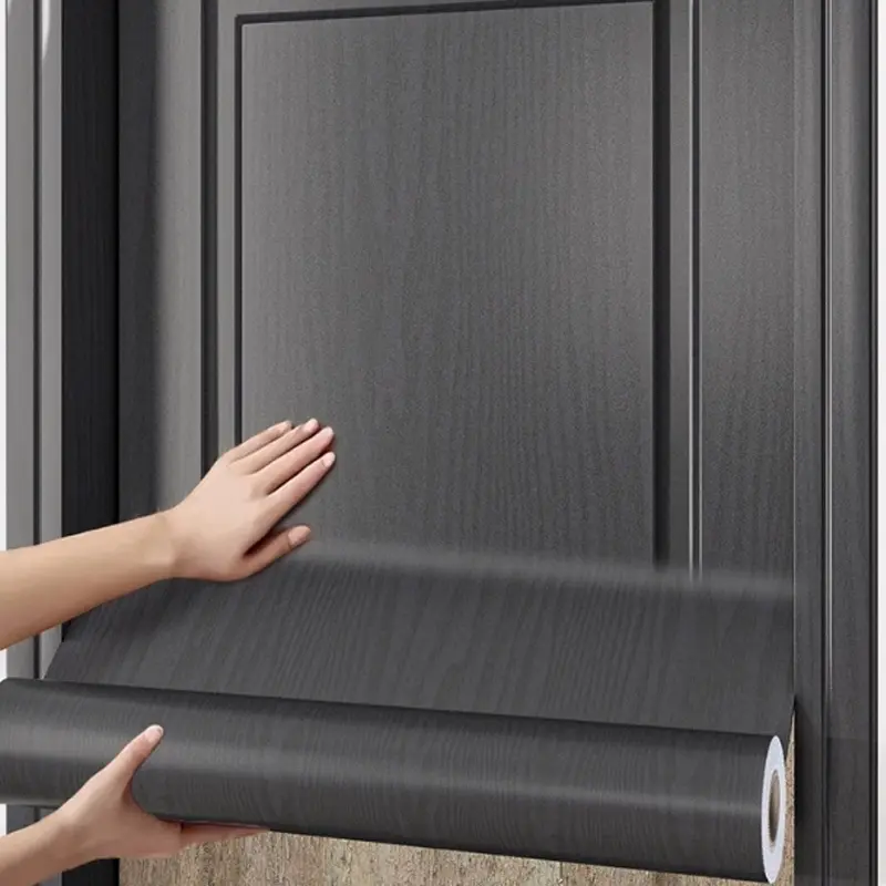 Unique Wood Grain Self Adhesive PVC Wallpaper Roll, Moisture Proof Contact Paper for Kitchen Bathroom Desk Cabinets Closets, Easily Removable, Moisture Resistant, Waterproof Wallpaper