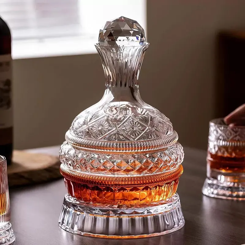 1.6LRotating wine decanter, household rotating non-spill wine dispenser, wine glasses, wine accessories, rotating wine aerator