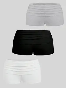 Women's High Waist Slimming Fit Bootcut Pants Set, Casual & Comfortable Design, Perfect for Daily Wear, Trendy Fashion Style, Shorts