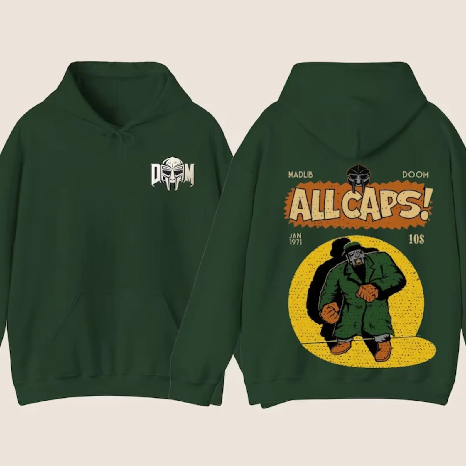 MF Doom Madlib All Caps Hoodie, Metal Face Hoodie, MadVillain Hoodie, Retro Unisex Tee,y2k oversized Hoodie, Warrior Hoodie, Rock Hoodie