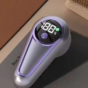Electric Lint Remover, Portable USB Rechargeable Sweater Shaver, LED Display Hairball Trimmer, Durable Lint Remover Shaver for Socks/Sweaters/Coats