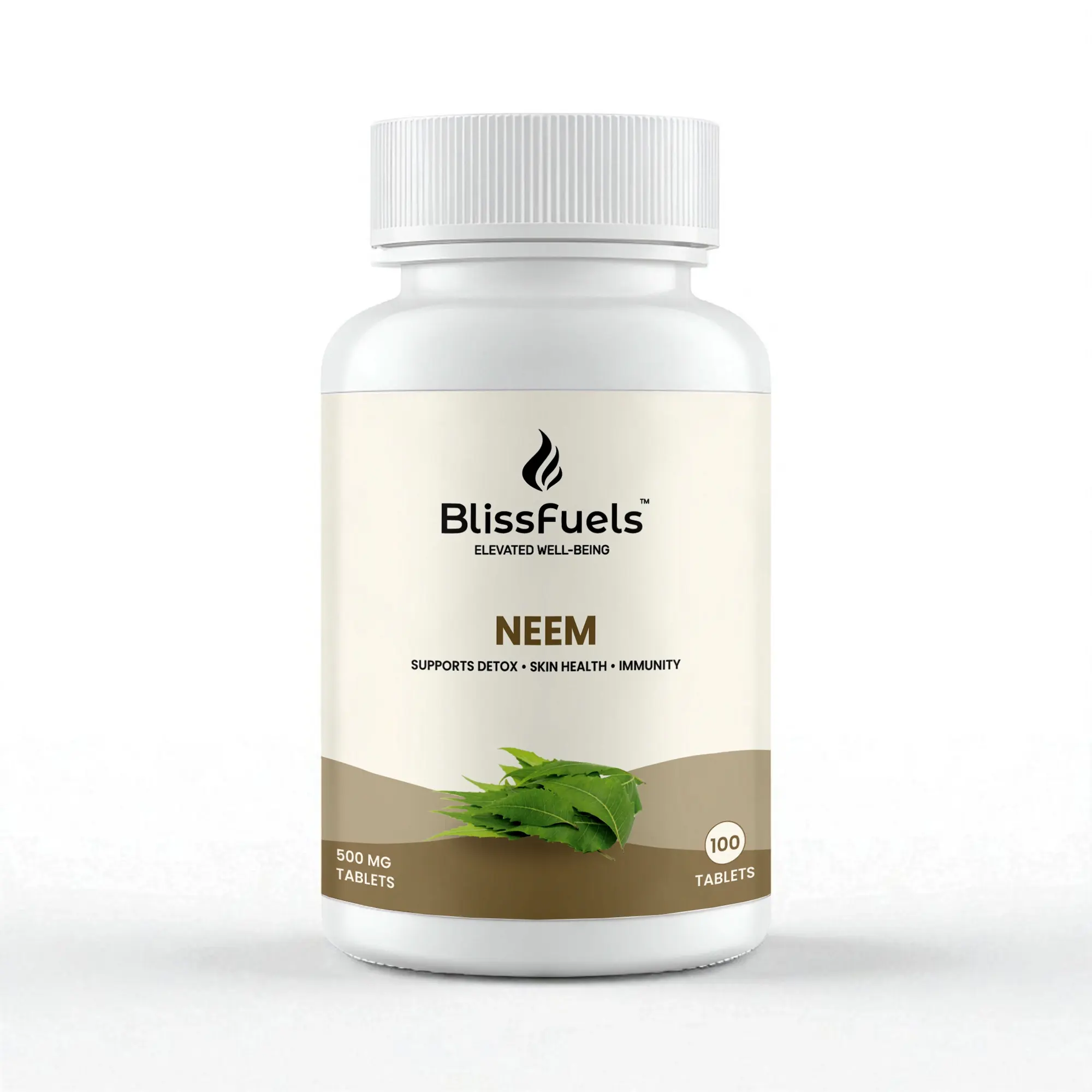BlissFuels Neem Tablets – Natural Herbal Support for Daily Wellness (100 Tablets)