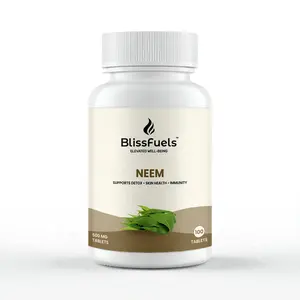 BlissFuels Neem Tablets – Natural Herbal Support for Daily Wellness (100 Tablets)