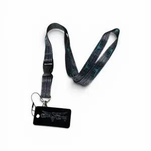 Cattle Cartel Lanyard - Black and Turquoise Aztec Print, High-Quality Design, Secure and Durable Lanyard for Everyday Use