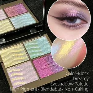 Multicolor Glitter Eyeshadow Palette, Natural Pigment, Fine Shimmer, Perfect for Daily Commute, Versatile Makeup, Broken Effect Eye Look