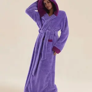 Bathrobe with Hood, Pockets, Belt, Unisex, Soft and Comfortable, Perfect for Couples, Home Essential