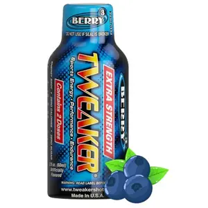 12x Tweaker Energy Extra Strength Berry - Sports Beverage Health Focus Performance Liquid Caffeinated Vitamins B-Complex Sugar Free Zero Calorie Alertness Physical Workout Supplement Active Lifestyle Bulk Lot Bundle Wholesale 2oz