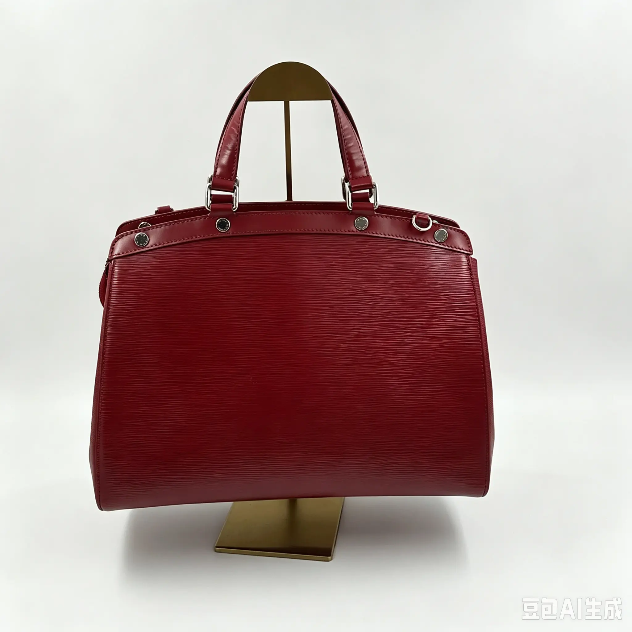 Pre-owned Louis Vuitton red Epi Brea MM handbag A101663