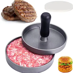 Burger Press, 1 Set Non-stick Meat Press & 100pcs Burger Patty Paper, Meat Chopper, Kitchen Meat Press Tool, Kitchen Accessories, Kitchen Gadgets, Grill