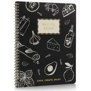 Elegant Blank Recipe Book for 100+ Cherished Meals - 8.25 x 10" Spacious Notebook to Write In Your Own Recipes - Beautiful Blank Cookbook for Seamless Homemade Dish Planning