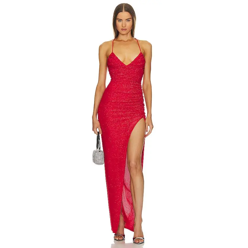Michael Costello x REVOLVE Brigitte Gown in Red