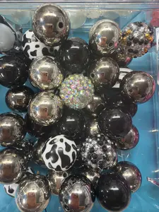 Blacks, silvers and Grays 20mm assortments qty 15mix