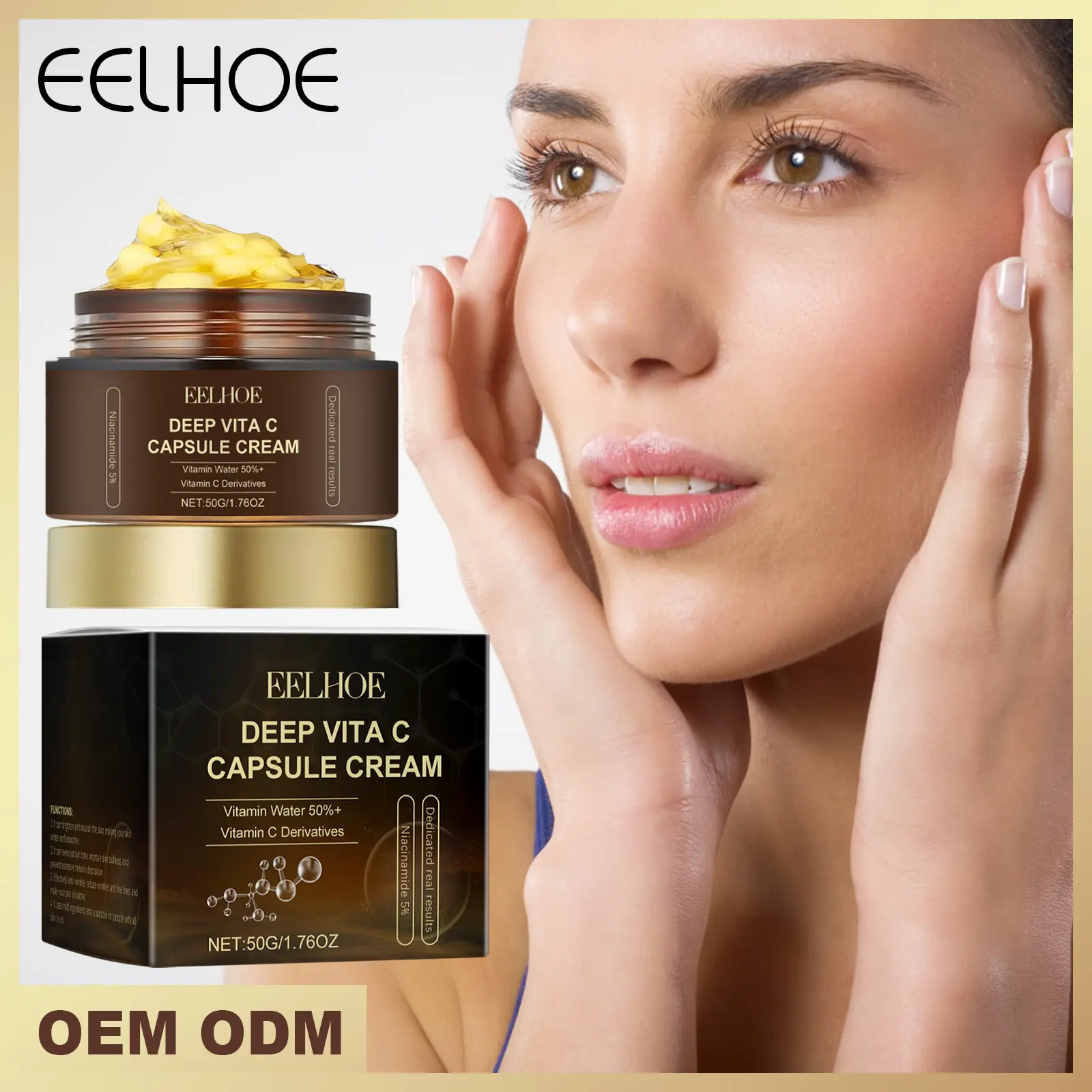 EELHOE Deep Vita C Capsule Cream Deep Vita C Capsule Cream;Vitamin C Facial Cream; Anti-Wrinkle Nourishing Facial Cream