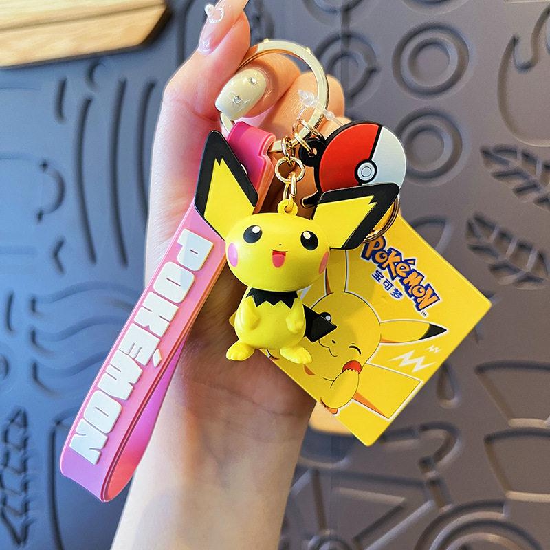 [Back to school]Miniso Pokémon Pikachu Keychain Charm, Cute Casual Bag Pendant for Fans, Daily Accessory for Backpacks, Anniversary or Birthday Gift,  Cartoon Keychains