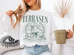 [Sale up to 50%] Terrasen Sweatshirt, Aelin Galathynius, Sarah J Maas, Throne of Glass Merch, SJM Merch, Bookish Gift, Romantasy Reader, Bookstagram