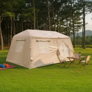 11 m ² Inflatable Tents for Camping, Blow Up Tent with Hand Pump, Easy Setup InflatableTent 4 Season Tent, Waterproof Oxford Air Glamping Tents for Camping Adult 4/6/8 Person