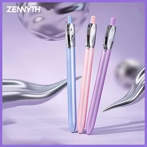 3-Piece Set Zan Shi Moonlight Pearl Click Pen, High-Quality 0.5mm Dual Tip Carbon Ink, Office Signing Pens, Daily Writing, Beautiful Stationery Gift