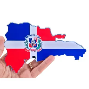 Dominican Republic Map Print Sticker DR Flag Stickers