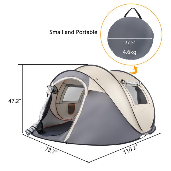 Instant Pop Up Camping Tent, 2-4 Person, Easy Setup Tent, Water Resistant Dome, Portable with Carry Bag Instant Pop Up Camping Tent, 2-4 Person, Easy Setup Tent, Water Resistant Dome, Portable with Carry Bag